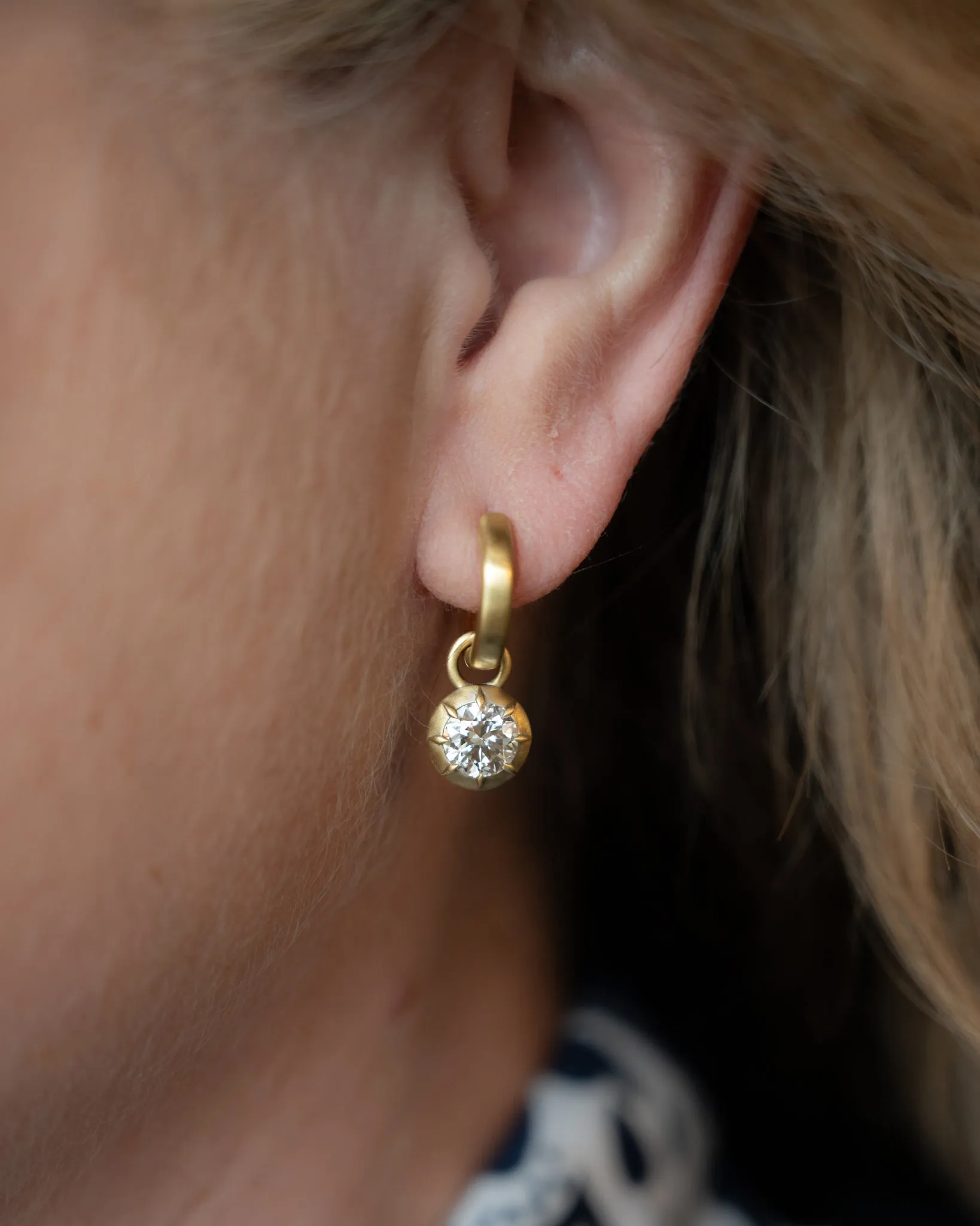 1 Carat Diamond Convertible Drop Earrings in 18k