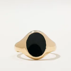 10K Bloodstone Signet Ring | 2.00ct | SZ 8.25