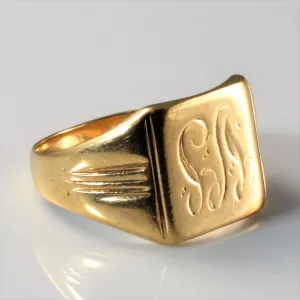 10K Gold Canadian Signet Ring | SZ 7 |