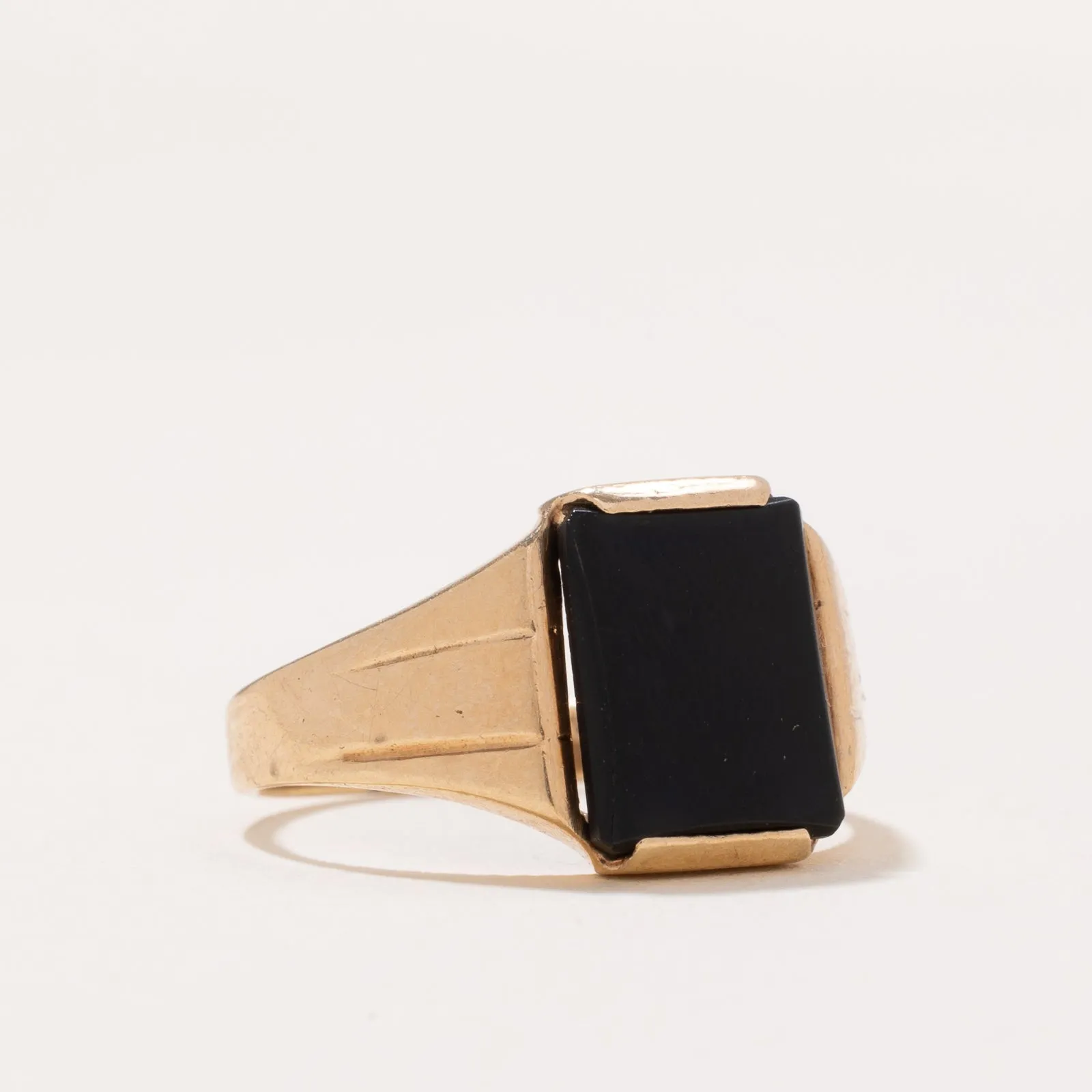 10K Onyx Signet Ring | 1.50ct | SZ 6.25