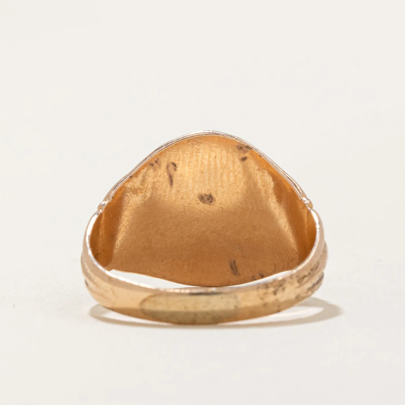 10k Rose Gold Blank Signet Ring | SZ 8 |