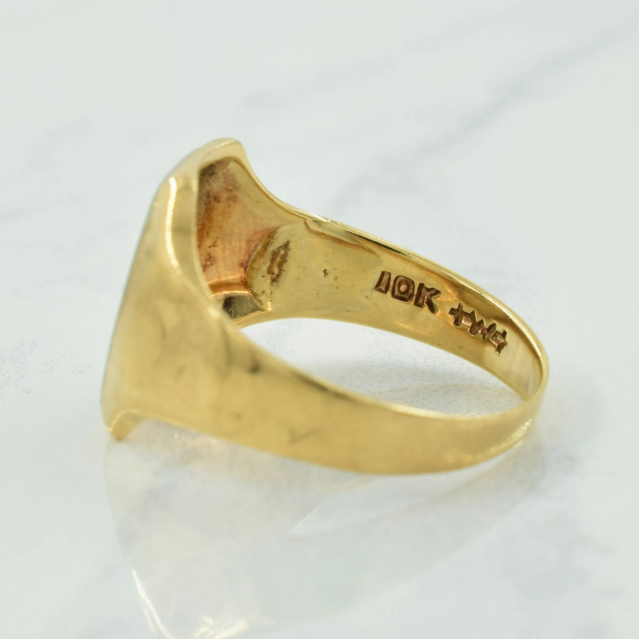 10k Two Tone Gold Signet Ring | SZ 8 |