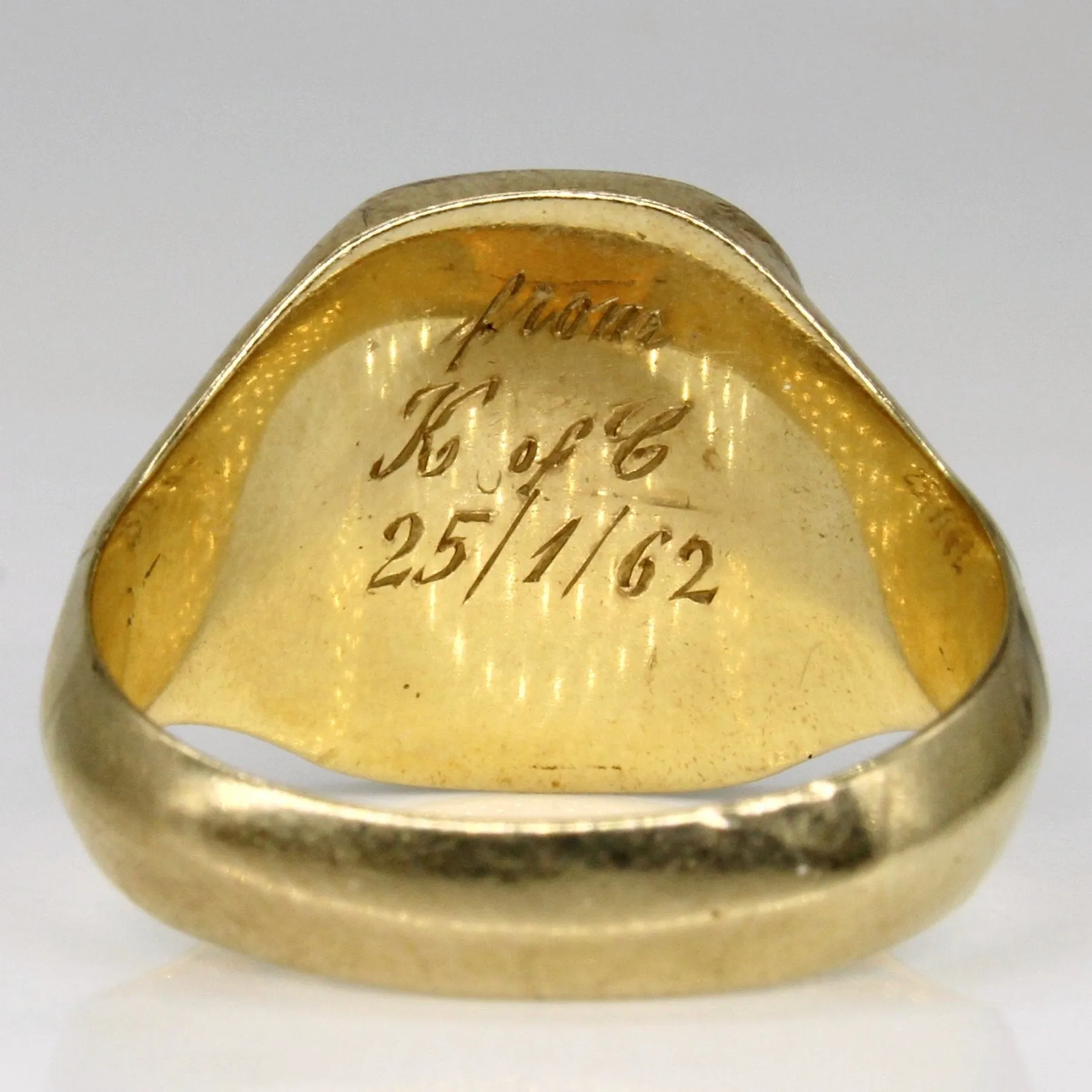 10k Two Tone Gold Signet Ring | SZ 9.25 |