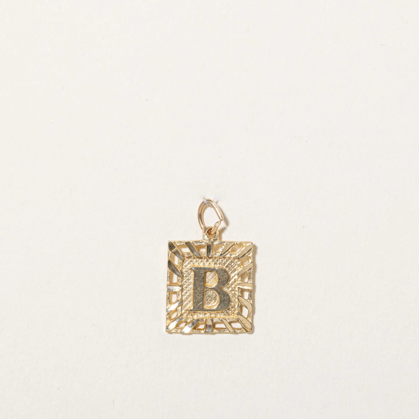 10k Yellow Gold 'B' Initial Charm