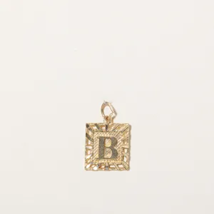 10k Yellow Gold 'B' Initial Charm