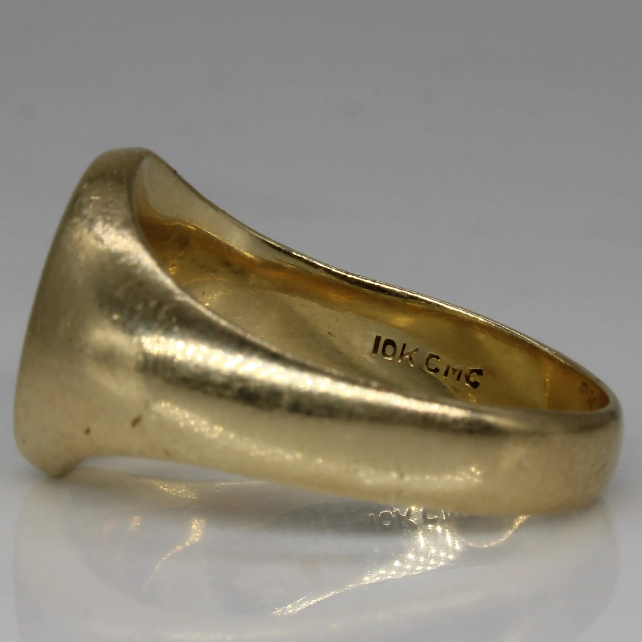 10k Yellow Gold Initial Signet Ring | SZ 10.25 |