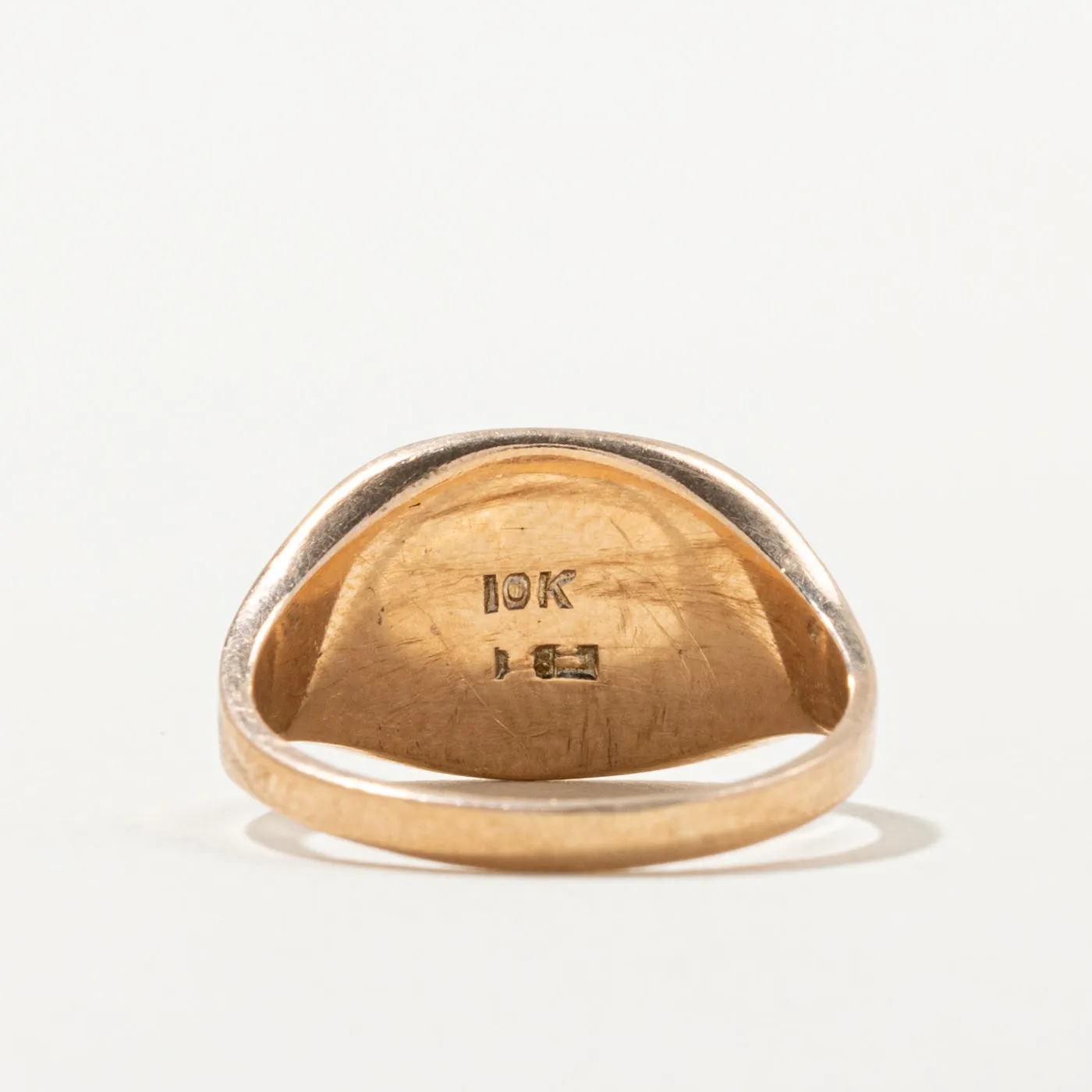 10k Yellow Gold 'LMG' Initial Signet Ring | SZ 5.5 |
