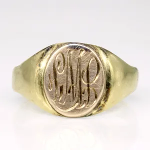 10k Yellow Gold 'LMP' Signet Ring | SZ 9.75 |
