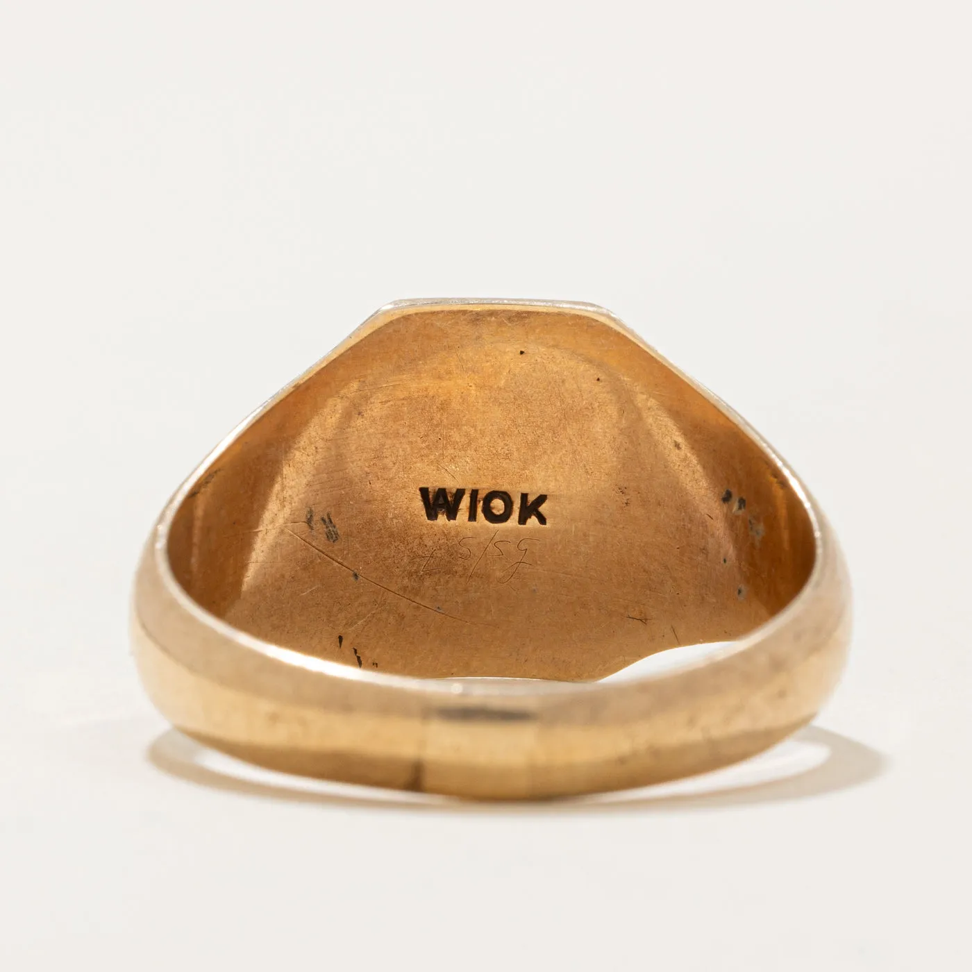 10k Yellow Gold "CJC" Signet Ring | SZ 11.5 |