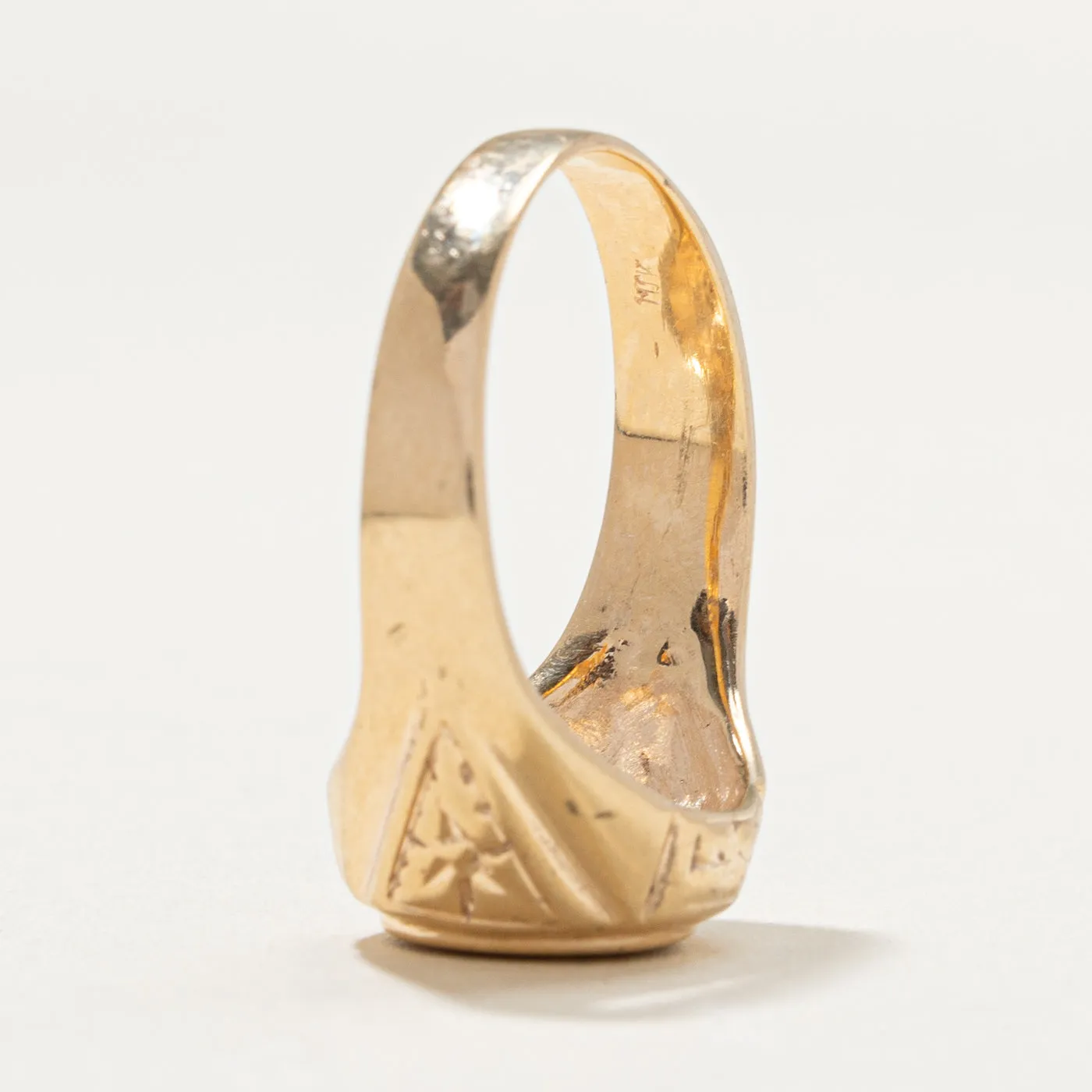 10K Yellow Gold "DG" Initital Signet Ring | SZ 9.25