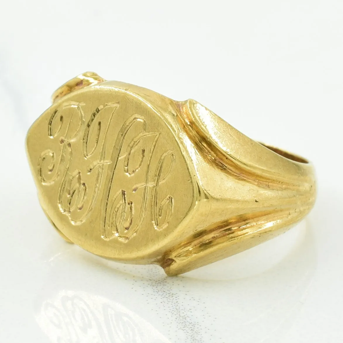 10k Yellow Gold "RHH" Signet Ring | SZ 6.75 |
