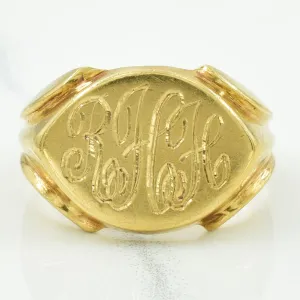 10k Yellow Gold "RHH" Signet Ring | SZ 6.75 |