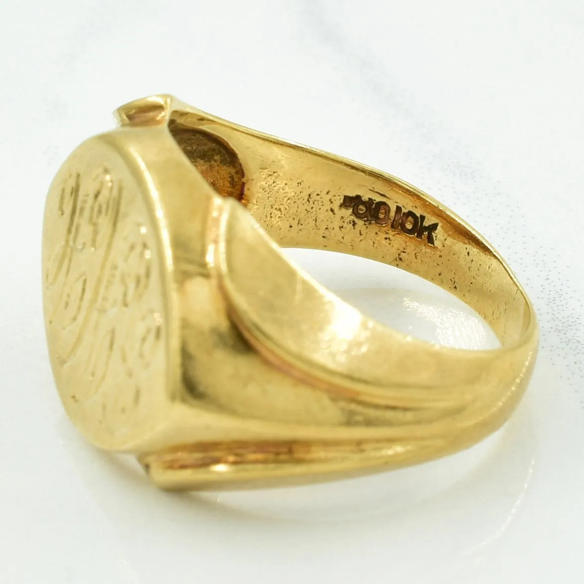 10k Yellow Gold "RHH" Signet Ring | SZ 6.75 |