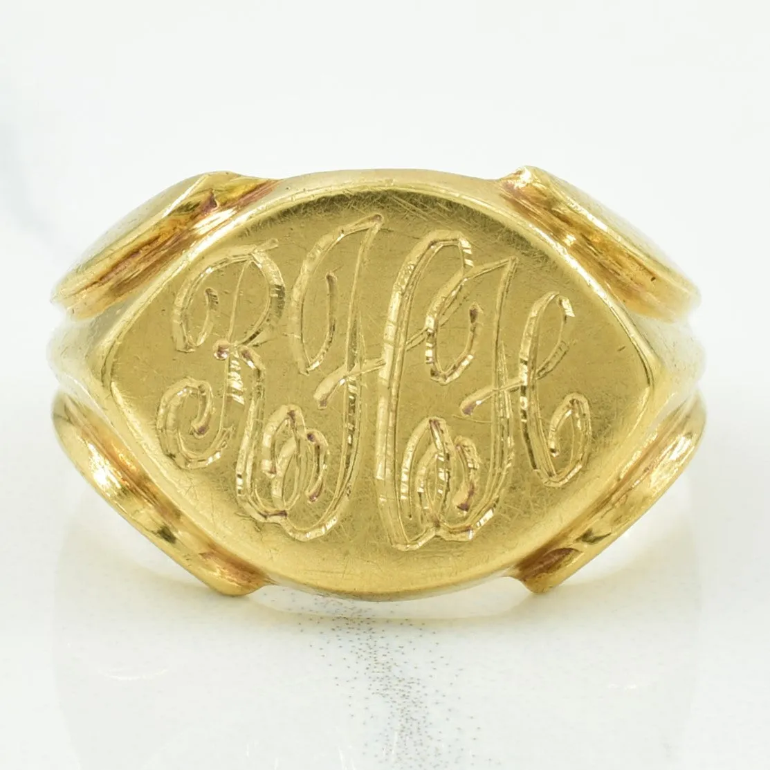 10k Yellow Gold "RHH" Signet Ring | SZ 6.75 |