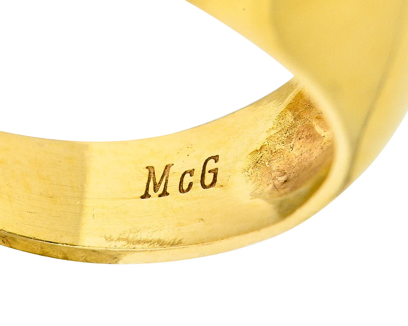 1940's Retro 3.40 CTW Ceylon Sapphire 14 Karat Gold Unisex Signet Ring