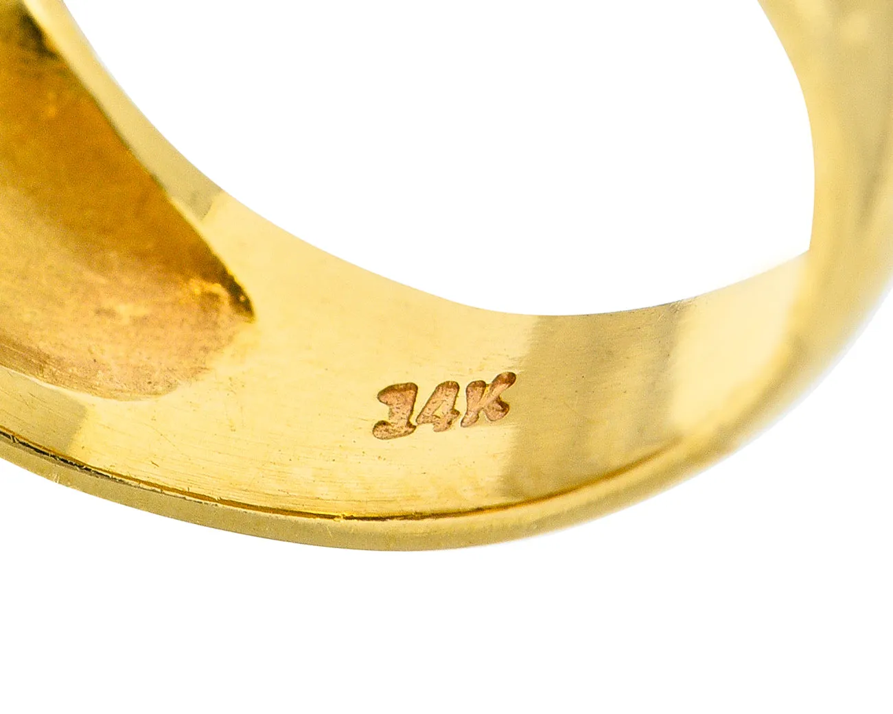 1940's Retro 3.40 CTW Ceylon Sapphire 14 Karat Gold Unisex Signet Ring