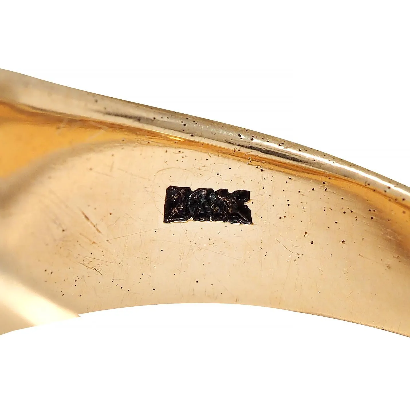 1960's Old European Cut Diamond 14 Karat Yellow Gold Vintage Unisex Signet Ring