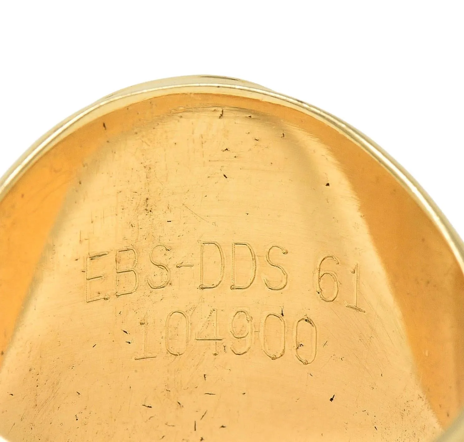 1961 14 Karat Yellow Gold Vintage UPenn University Pennsylvania Intaglio Unisex Signet Ring