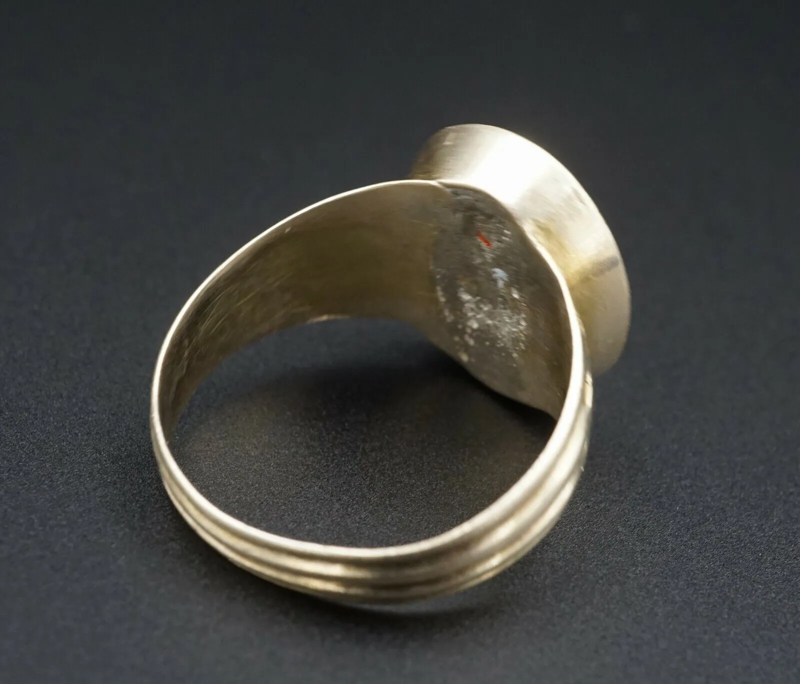 Antique 10K Gold Carved Carnelian Intaglio Double Eagle Ring Size 12.5 RG3204