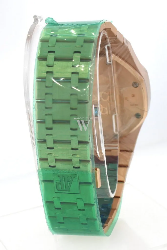 Audemars Piguet Royal Oak 41mm Blue Grande Tapisserie Dial Men's 18K Rose Gold Watch 26331OR.OO.1220OR.01 Pre Owned