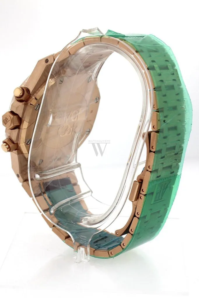 Audemars Piguet Royal Oak 41mm Blue Grande Tapisserie Dial Men's 18K Rose Gold Watch 26331OR.OO.1220OR.01 Pre Owned