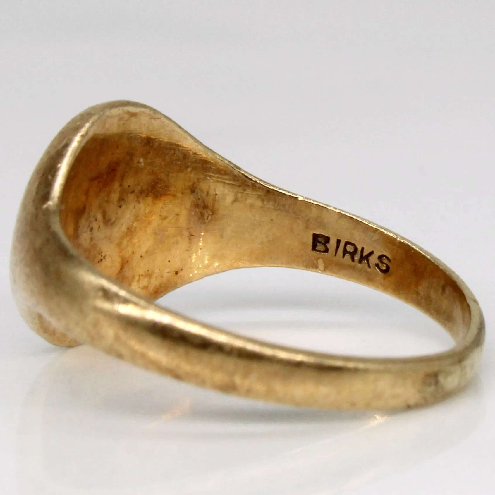 'Birks' 10k Yellow Gold Signet Ring | SZ 5 |
