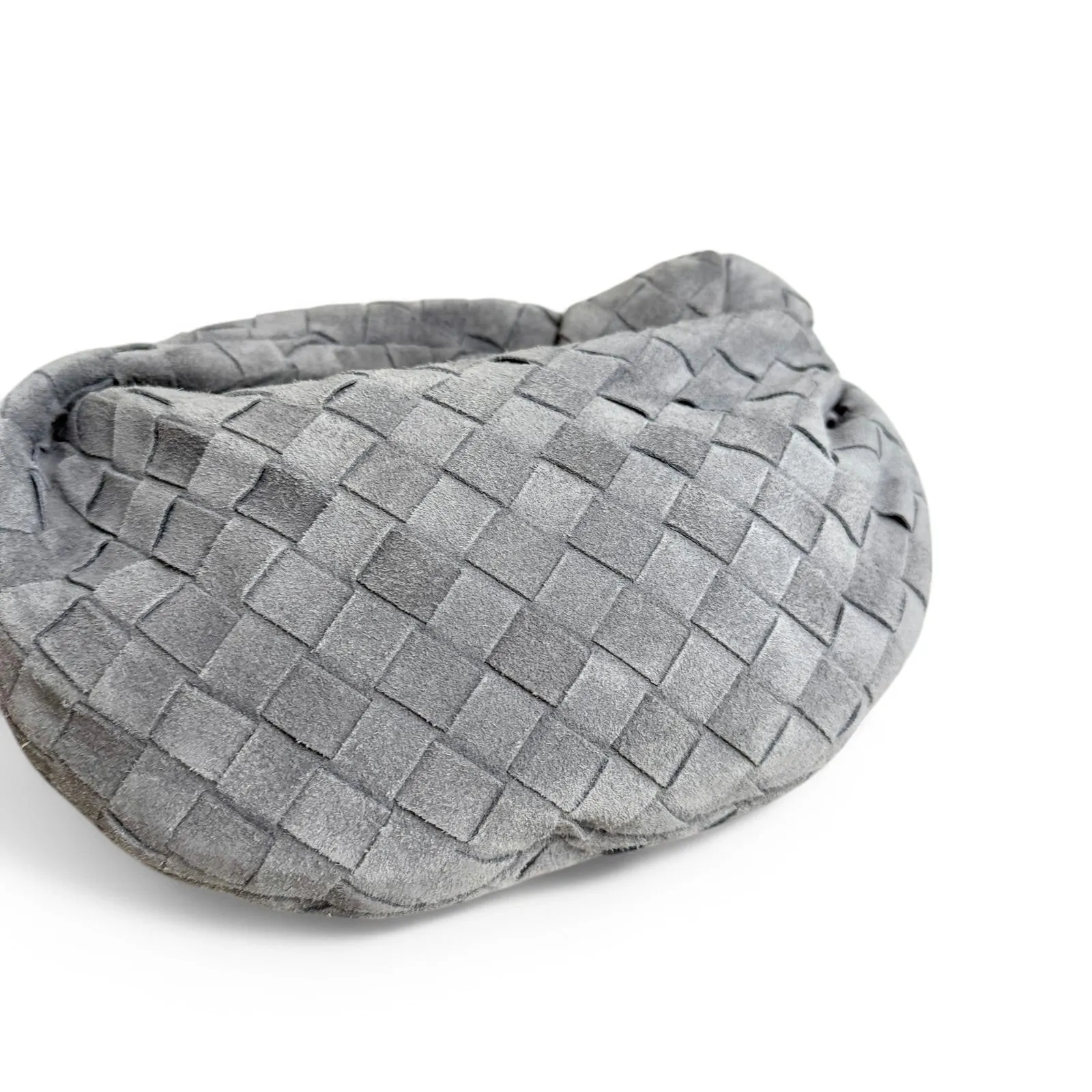 Bottega Veneta Jodie Mini Stone Grey Suede Gold-tone Hardware