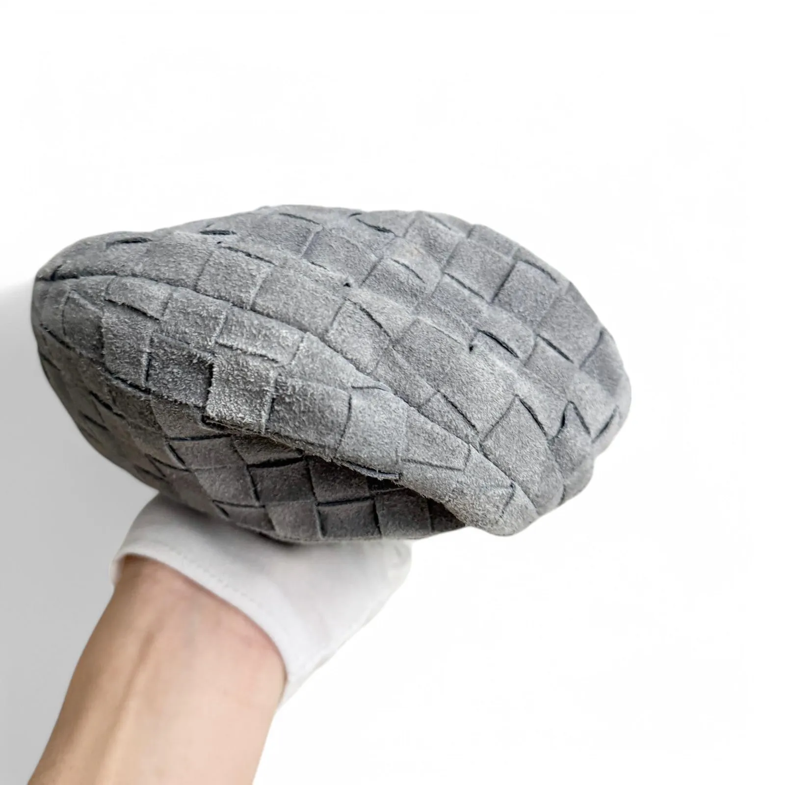 Bottega Veneta Jodie Mini Stone Grey Suede Gold-tone Hardware