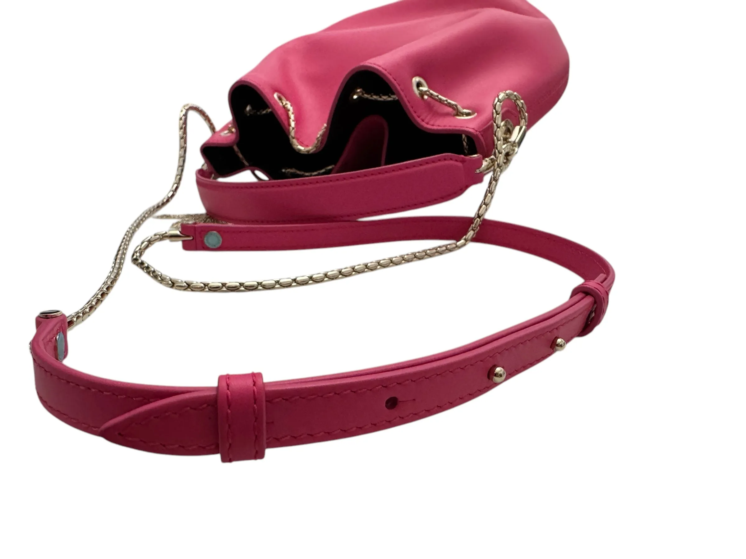 Bvlgari BV Serpenti Forever Bucket Bag Fuschia Calfskin Gold-tone Hardware
