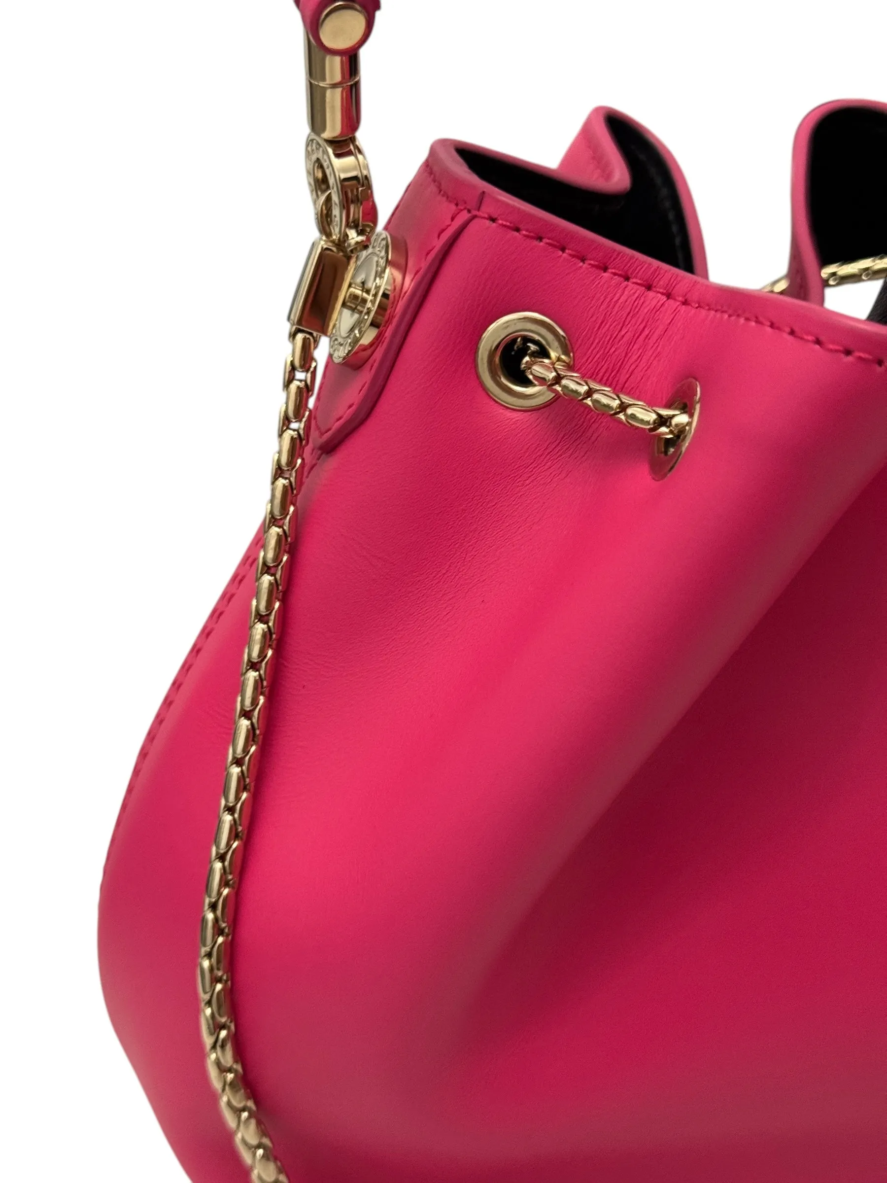 Bvlgari BV Serpenti Forever Bucket Bag Fuschia Calfskin Gold-tone Hardware