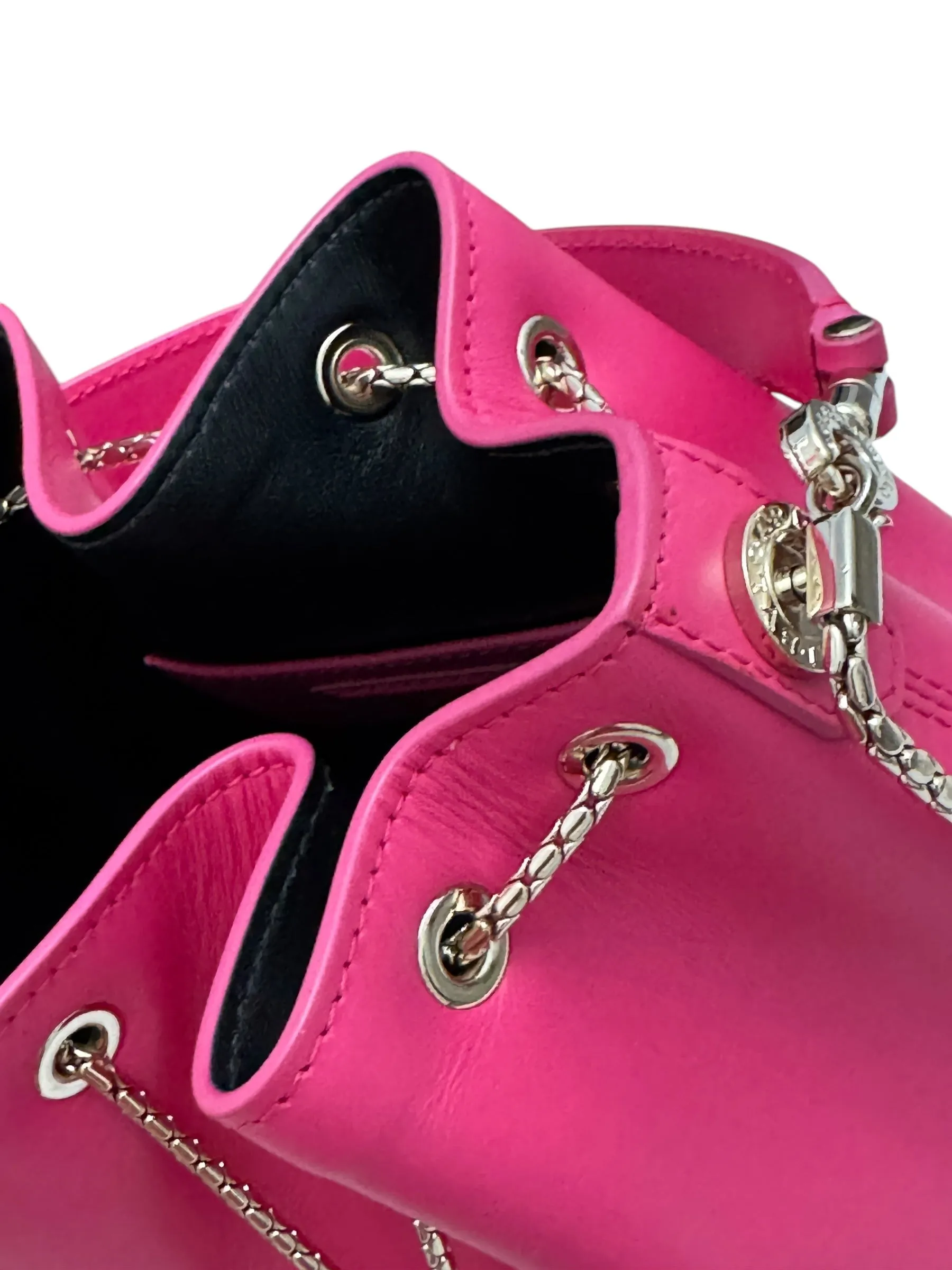 Bvlgari BV Serpenti Forever Bucket Bag Fuschia Calfskin Gold-tone Hardware