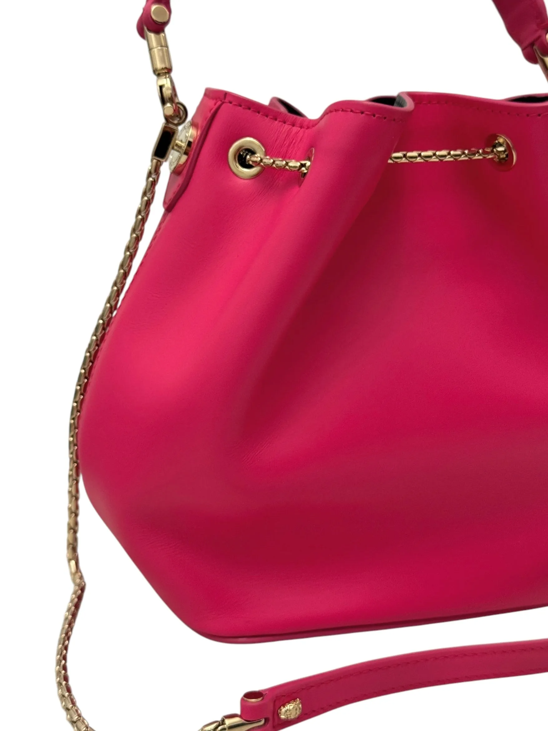 Bvlgari BV Serpenti Forever Bucket Bag Fuschia Calfskin Gold-tone Hardware