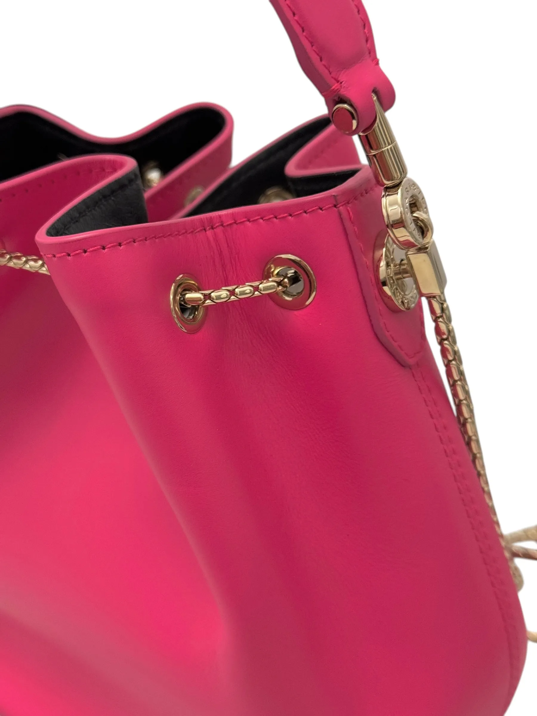 Bvlgari BV Serpenti Forever Bucket Bag Fuschia Calfskin Gold-tone Hardware
