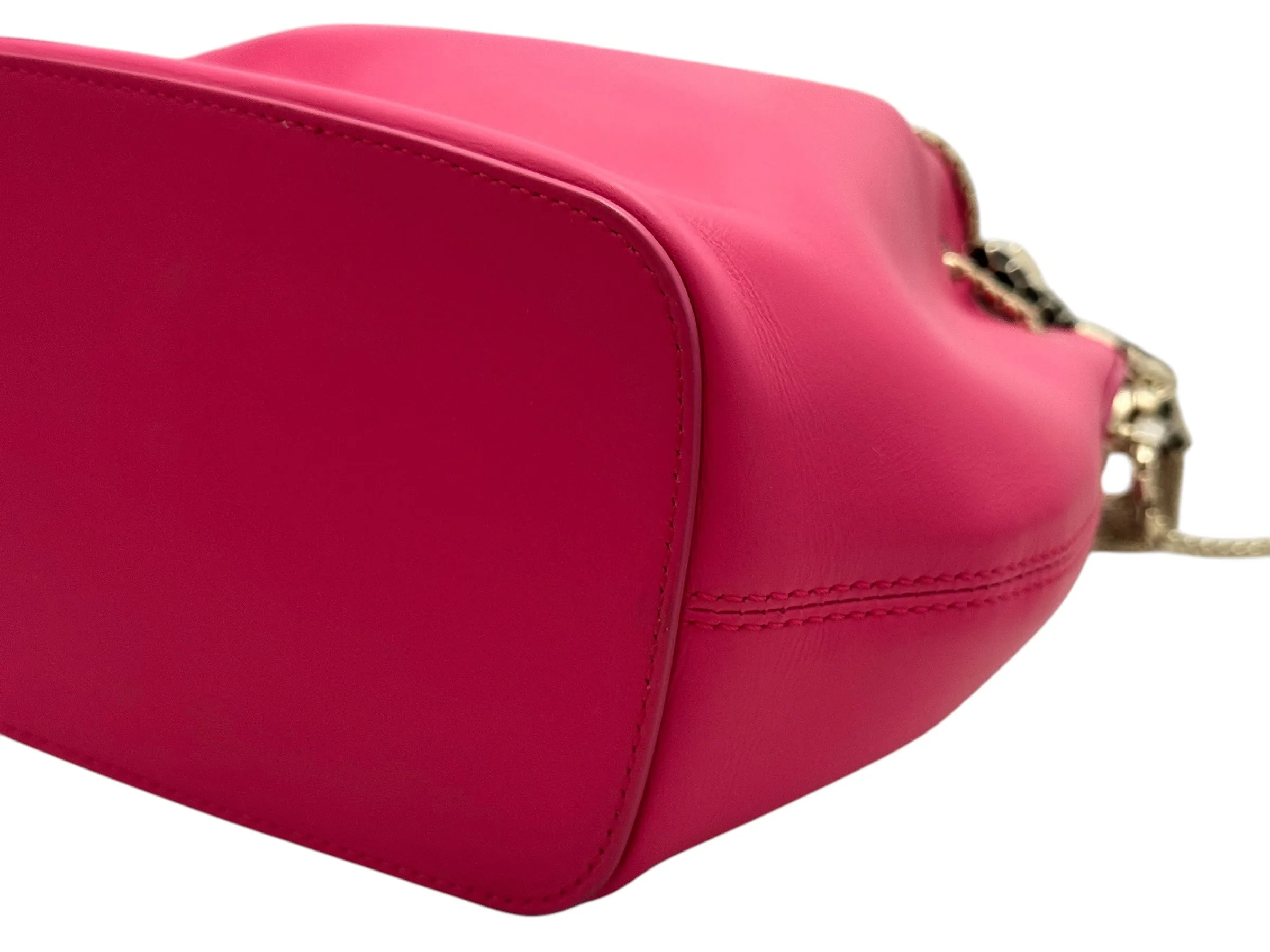 Bvlgari BV Serpenti Forever Bucket Bag Fuschia Calfskin Gold-tone Hardware