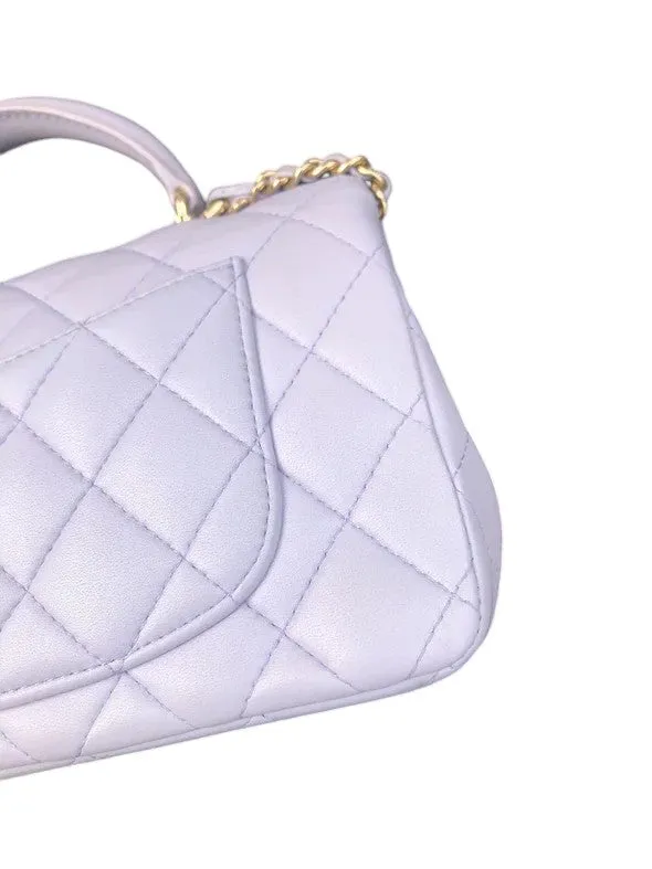 Chanel 21K Lilac Mini Top Handle Light Gold-tone Hardware