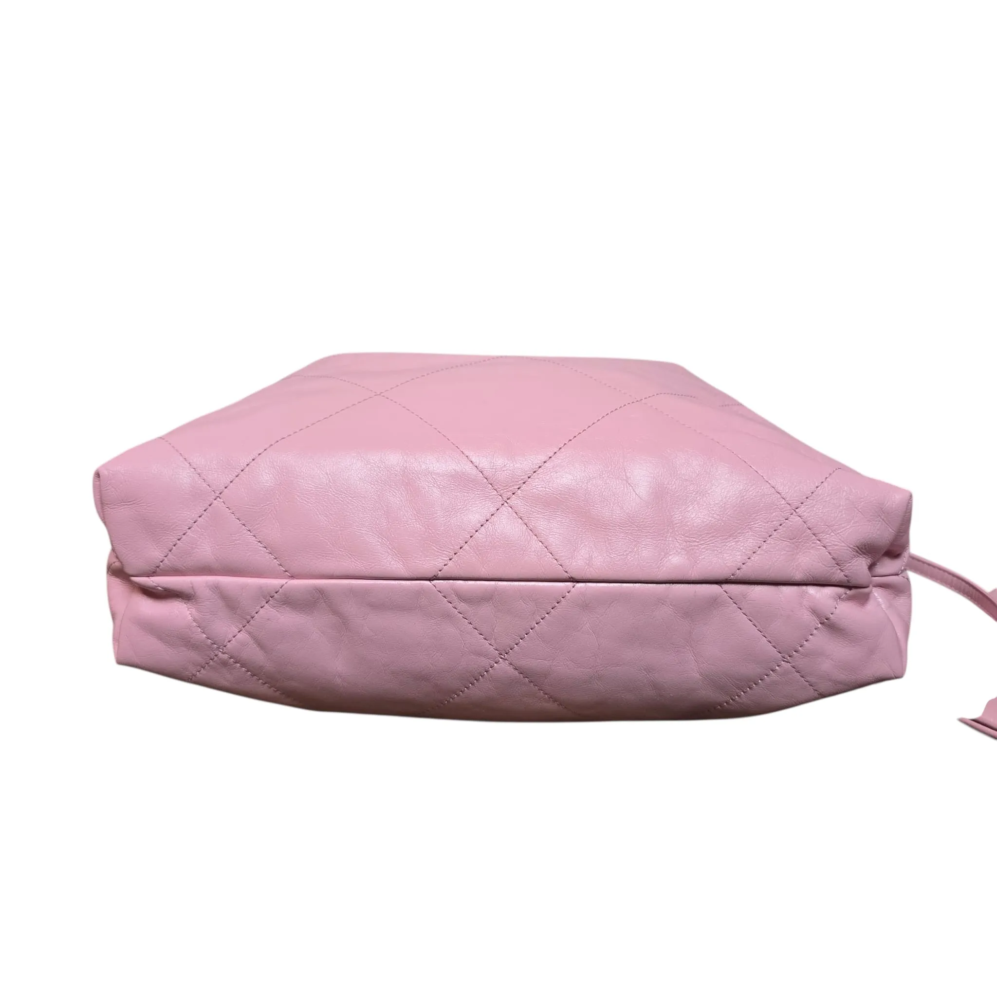 Chanel 22 Small Pink Calfskin, Gold-tone Hardware