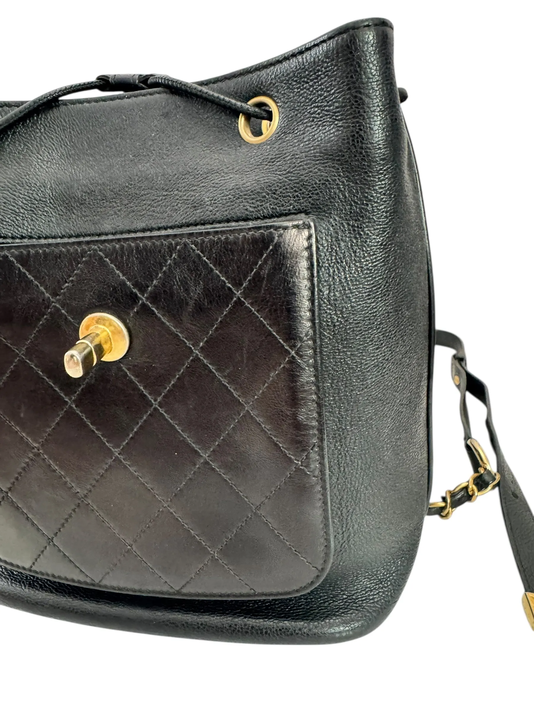 Chanel Backpack Black Caviar Gold-tone Hardware