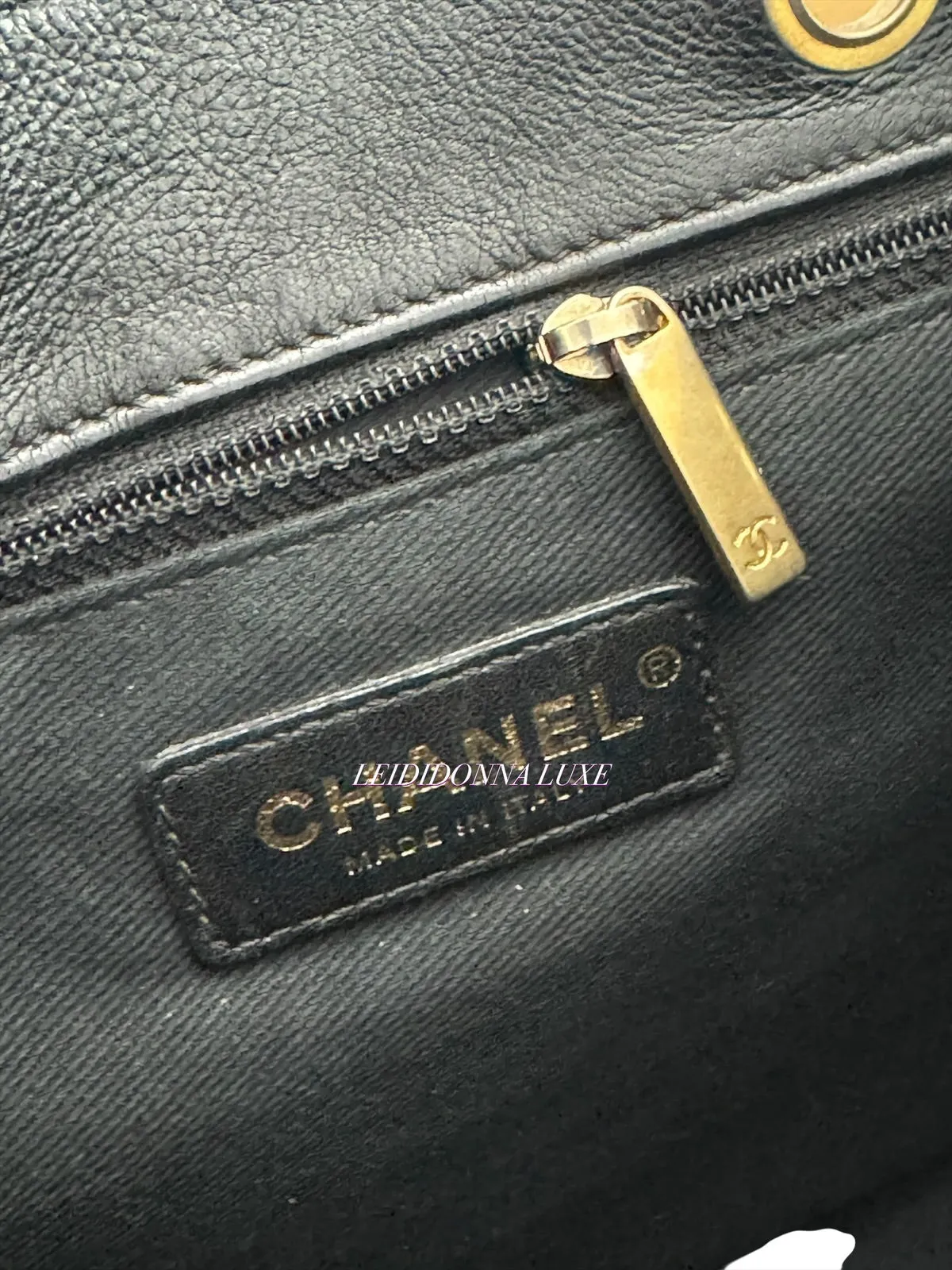 Chanel Backpack Black Caviar Gold-tone Hardware