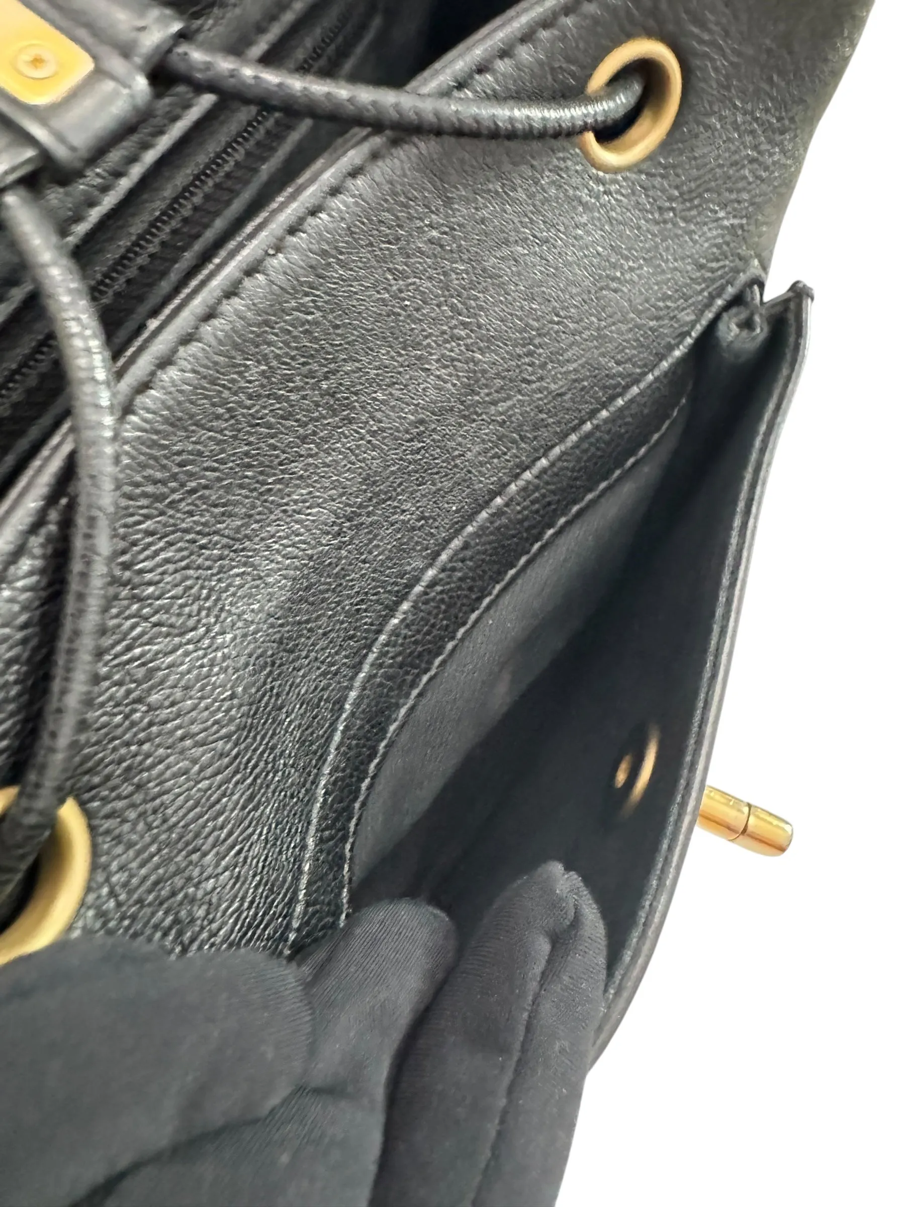 Chanel Backpack Black Caviar Gold-tone Hardware