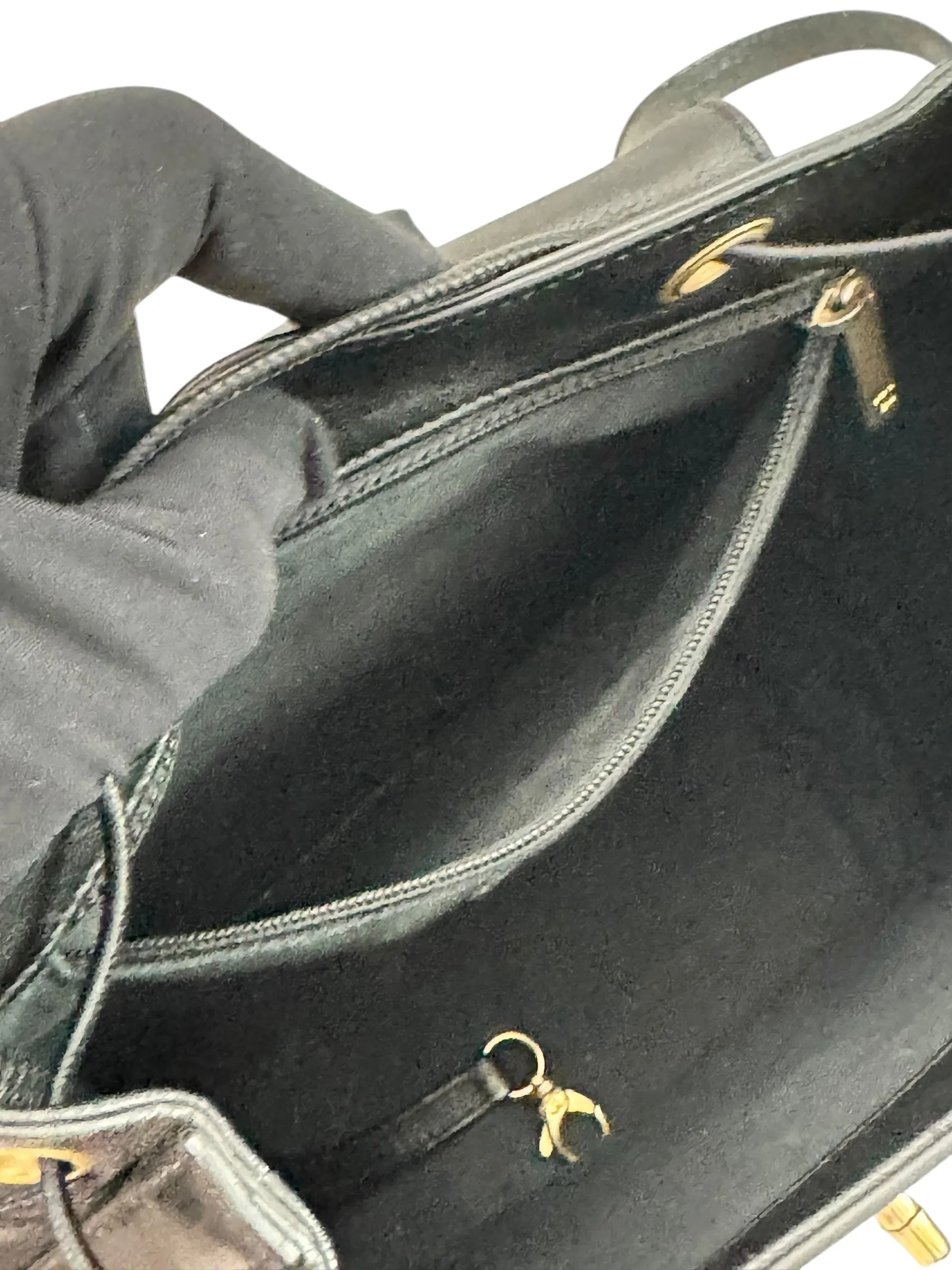 Chanel Backpack Black Caviar Gold-tone Hardware