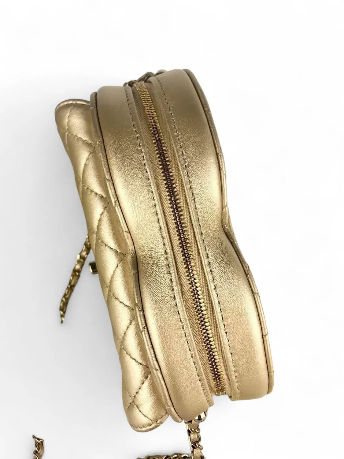 Chanel CC In Love Heart Bag - Large Gold Lambskin, Gold-tone Hardware