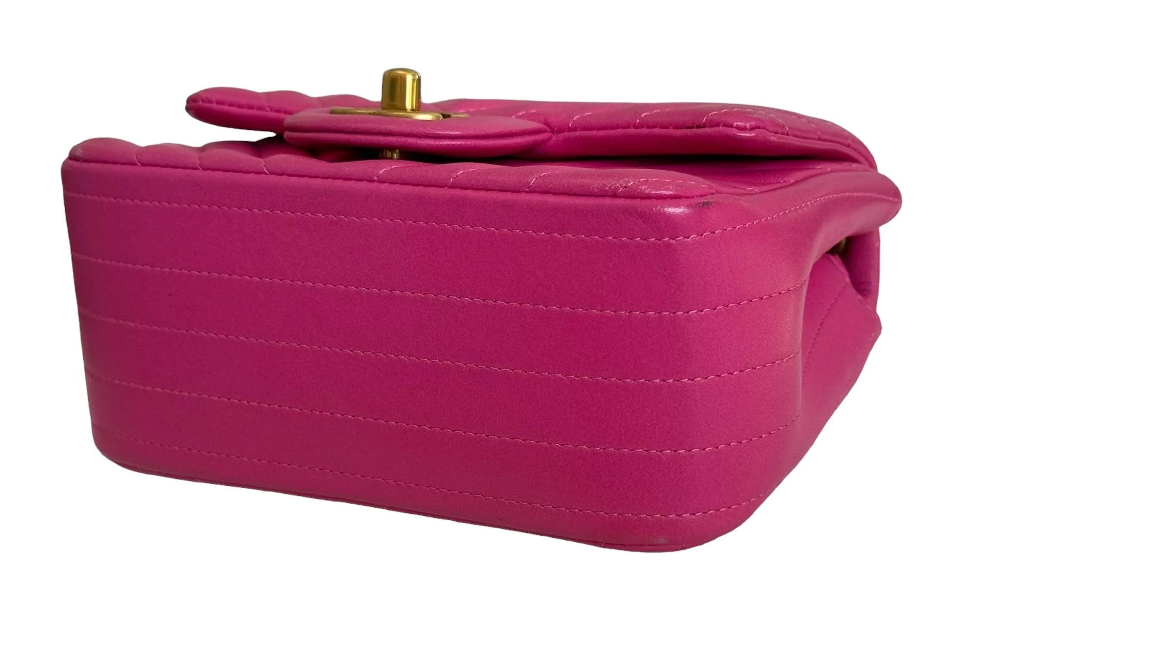 Chanel Classic Mini Square Chevron Lambskin