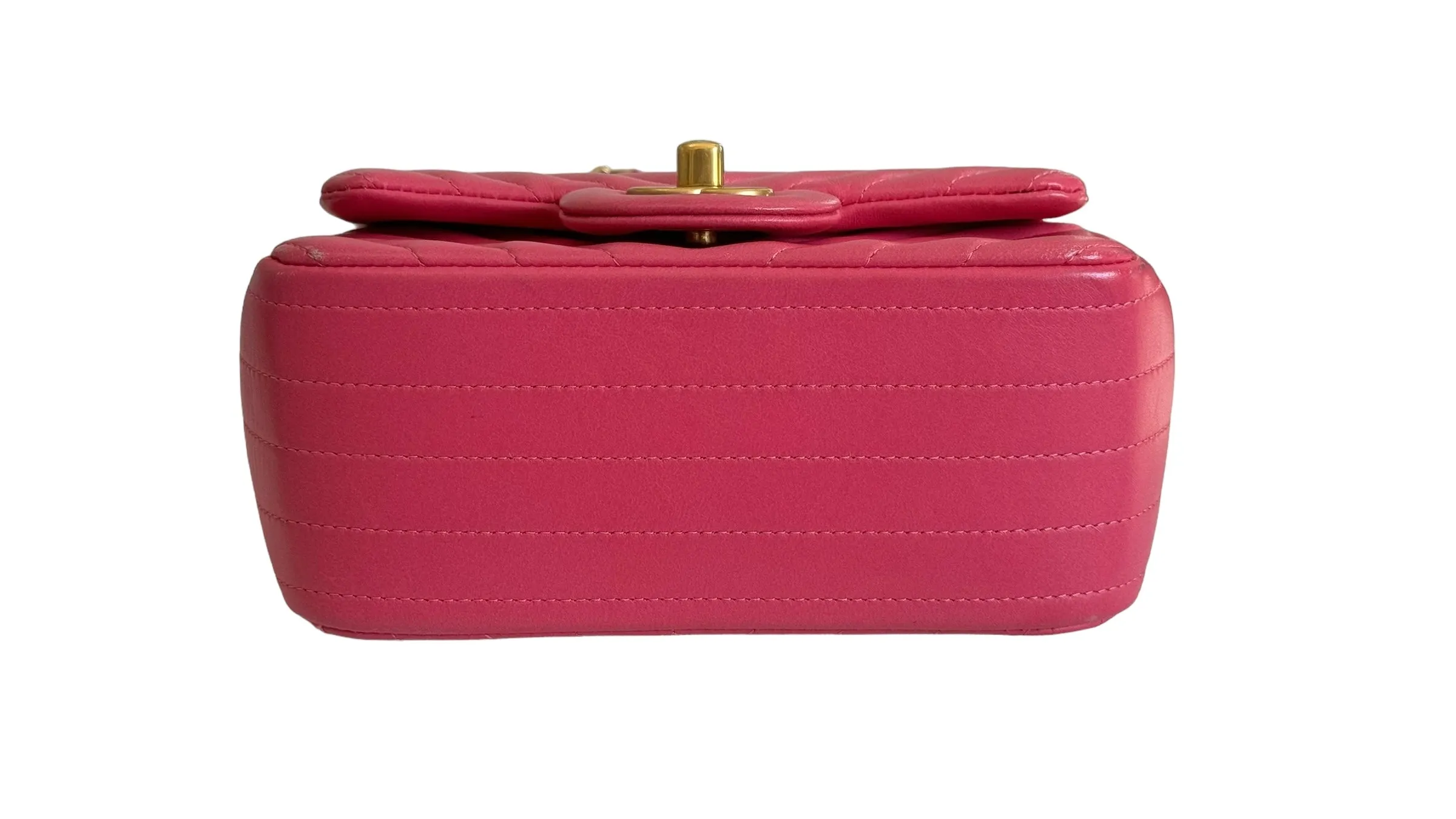 Chanel Classic Mini Square Chevron Lambskin