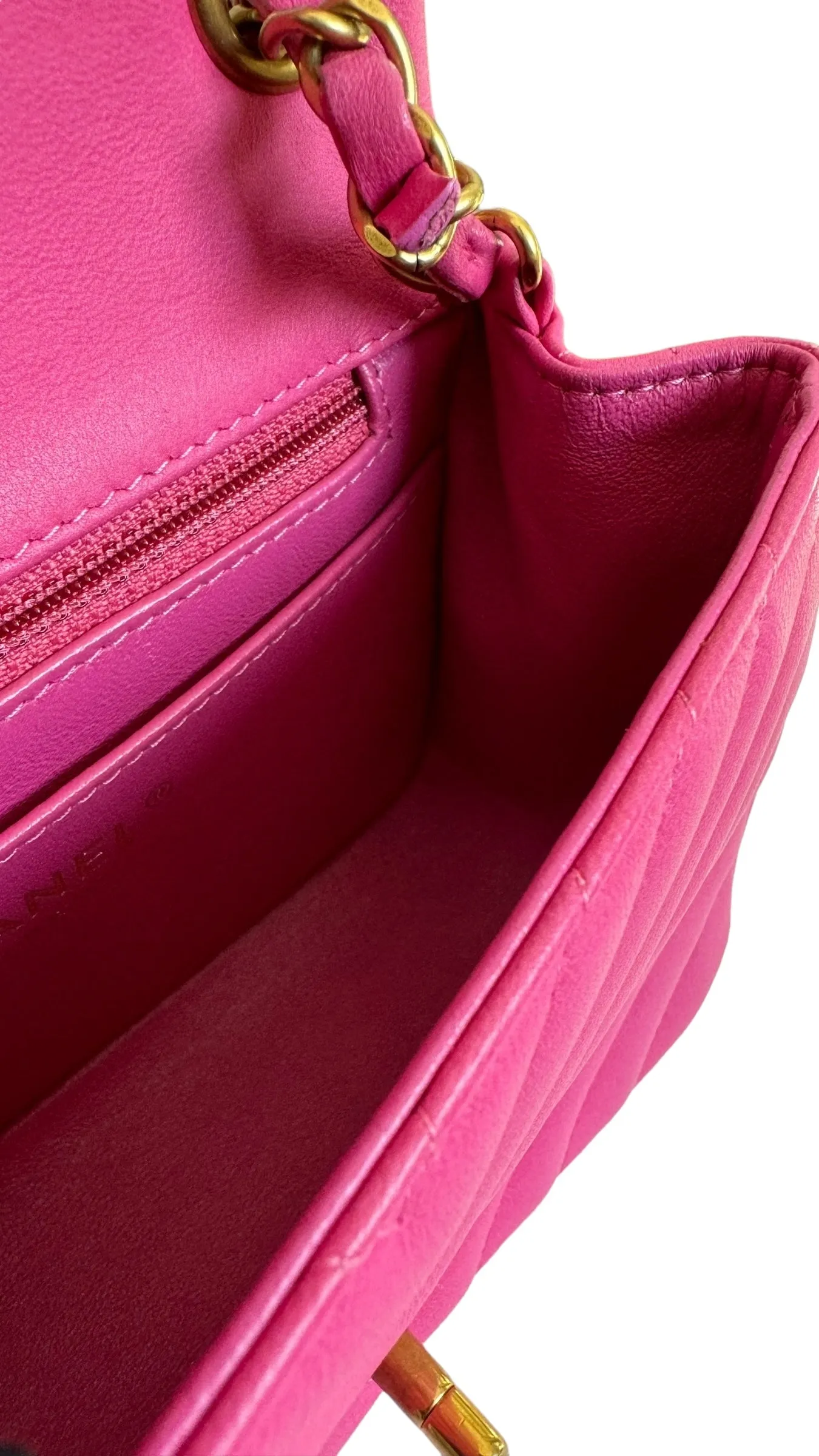 Chanel Classic Mini Square Chevron Lambskin