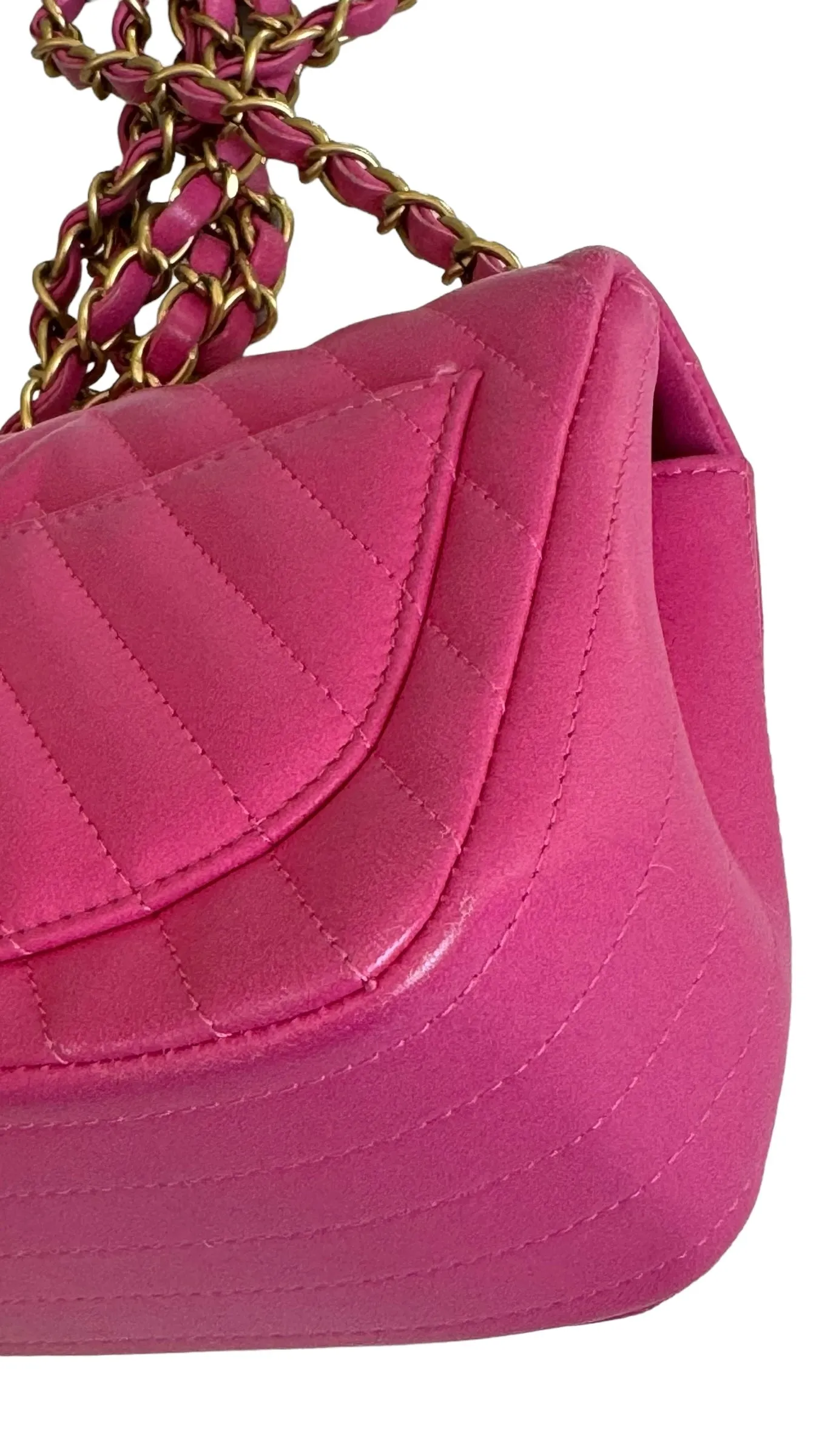 Chanel Classic Mini Square Chevron Lambskin