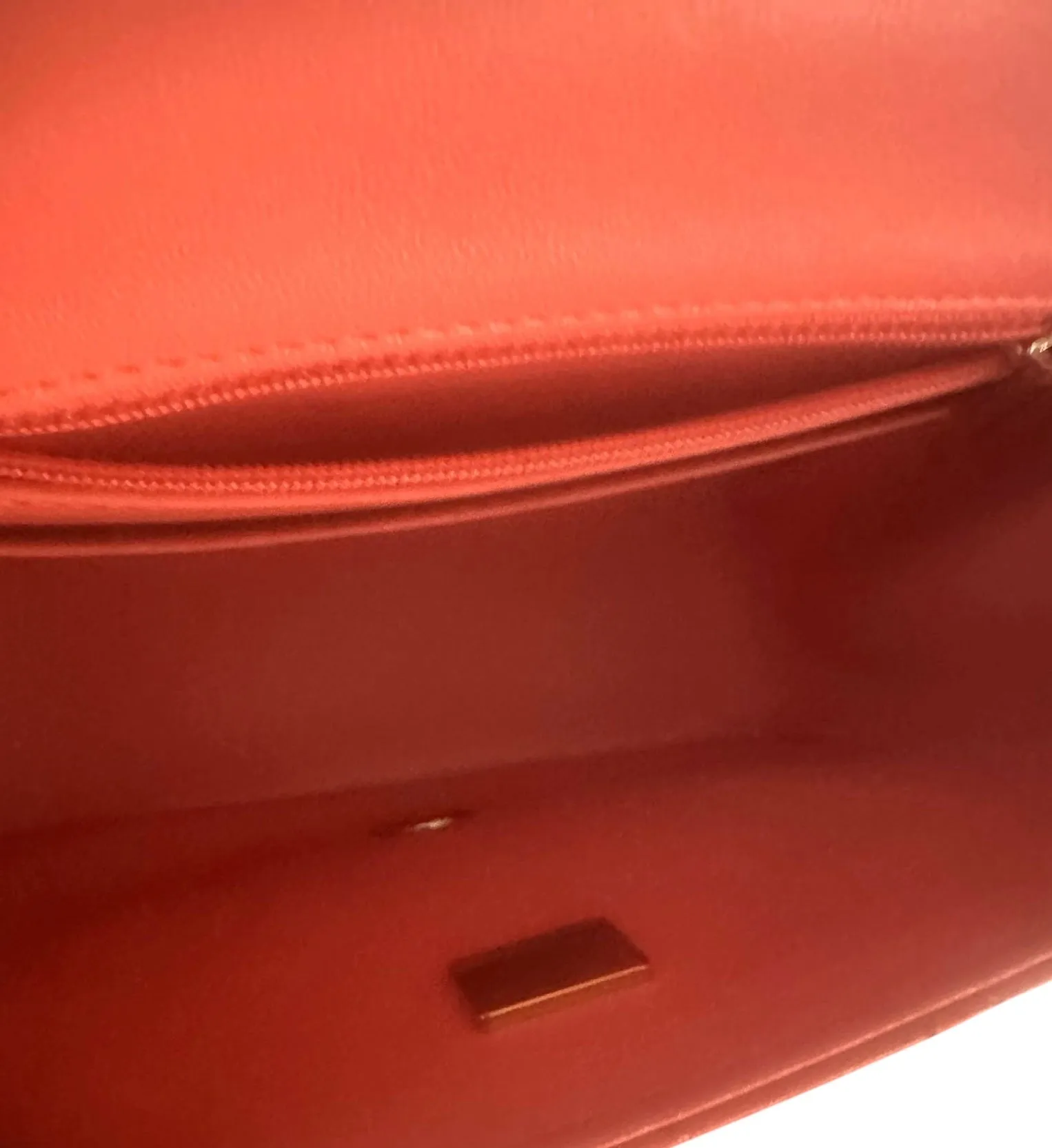 Chanel Classic Mini Square, Coral Pink Lambskin, Gold-tone Hardware