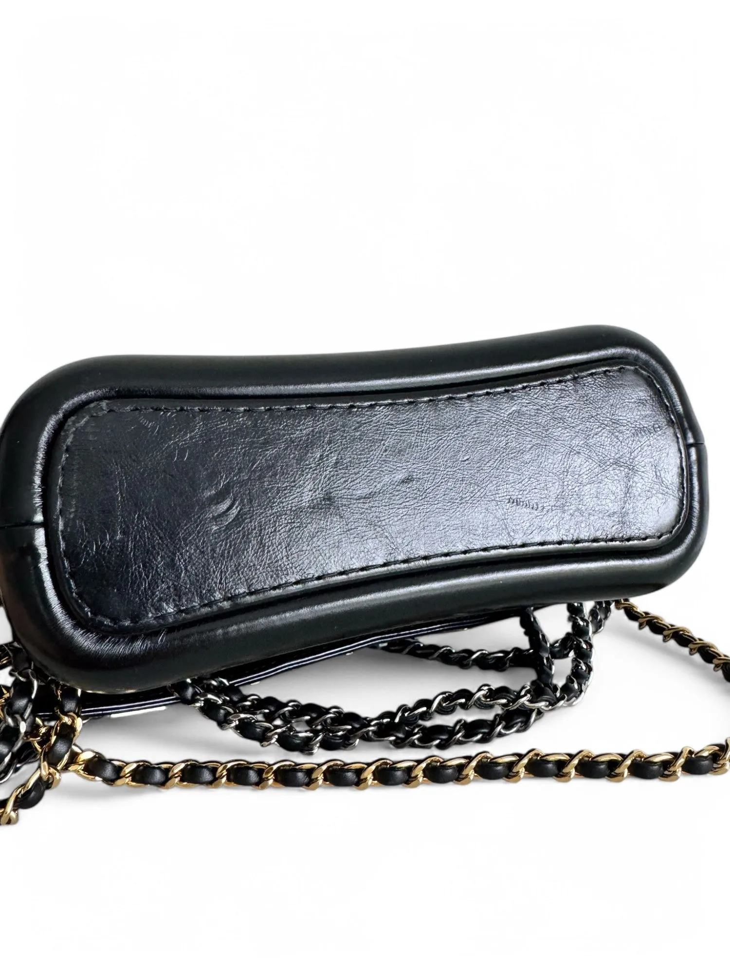 Chanel Gabrielle Top Handle Small Black Calfskin Leather, Mixed-tone Hardware