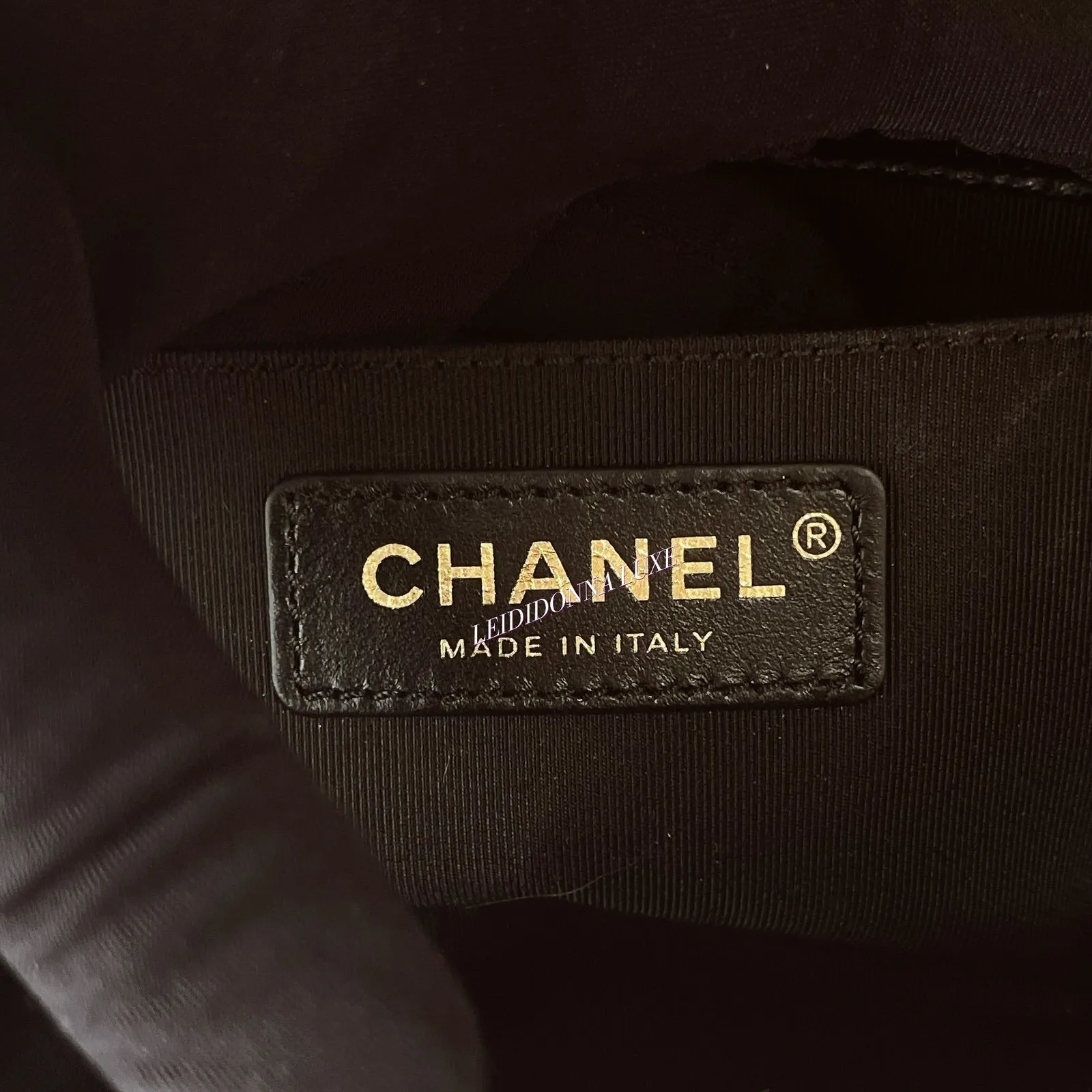 Chanel Leboy Old MediumBlack Caviar Gold-tone Hardware