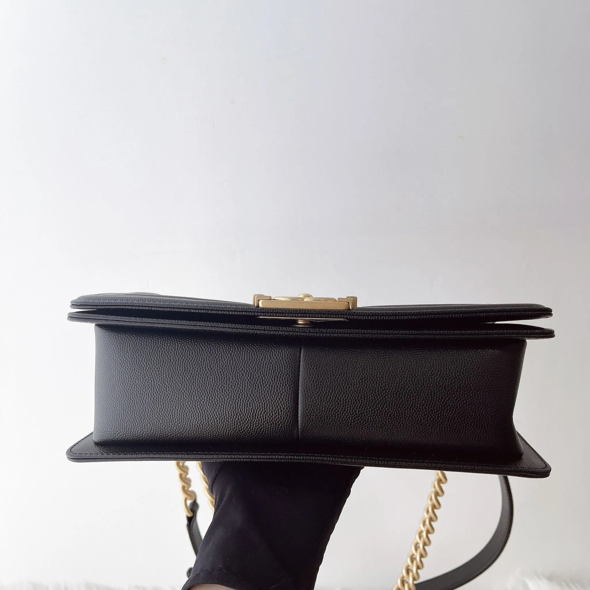 Chanel Leboy Old MediumBlack Caviar Gold-tone Hardware