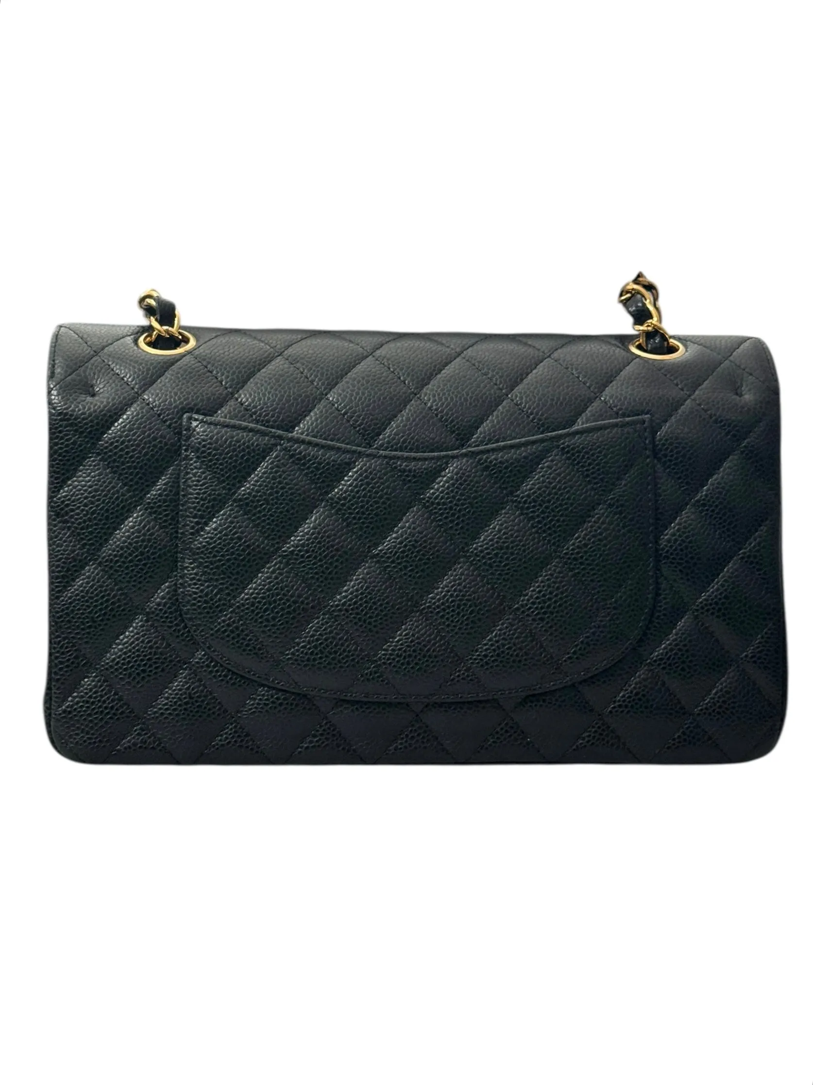 Chanel Timeless Classic Medium Black Caviar, Gold-tone Hardware